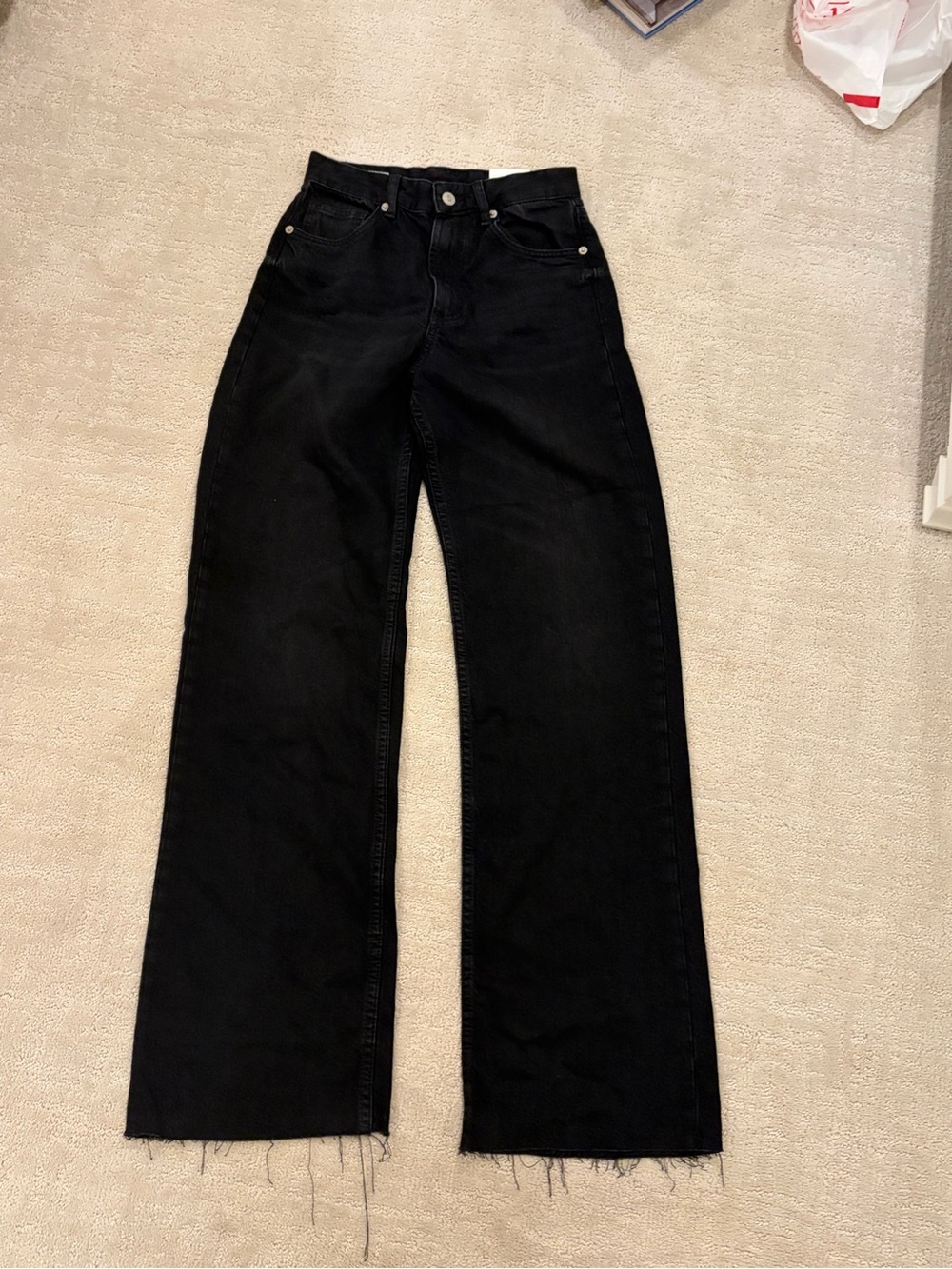Zara Black High-Rise Wide Leg Jeans
